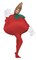 The Costume Center Red and Green Apple Unisex One Size Adult Fancy Dress Costume